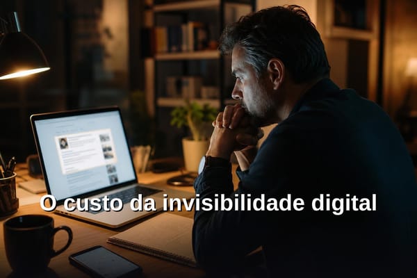 Técnico analisando resultados de ranqueamento local no Google Business Profile em laptop